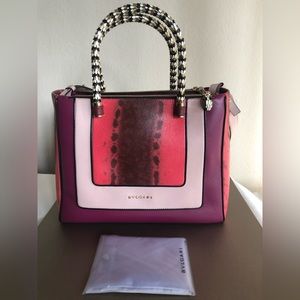 Limited edition BVLGARI serpenti handbag with strap. Rare!